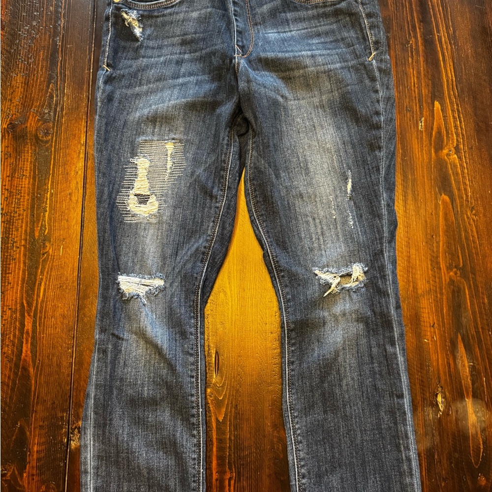 Express Distressed Blue Jeans Jeggings